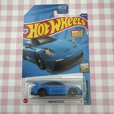 Hot Wheels 2022 Porsche 911 GT3 Blue Factory Fresh 10/10 199/250 New on card.