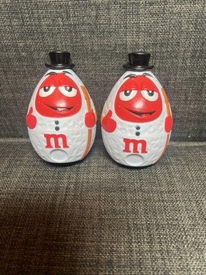 M&M Mars Easter Egg Christmas Snowman Candy Dispenser Red M&M