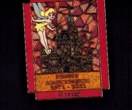 Disney Passholder 2011 Tinker Bell Mosaic Cinderella Castle Pin