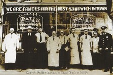 Postcard NYC "Katz's Delicatessen, Famous for the Best Sandwich" 1932 Repro MINT