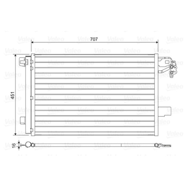 Kondensator Klimaanlage Valeo 814461 FüR Vw Transporter T5 Multivan-image
