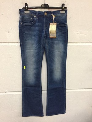 Mavi Damen Jeans Cate Low-Rise, Flare Blau W27 L34
