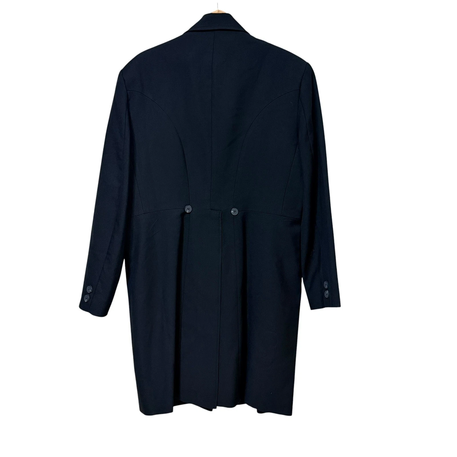 Wah Maker Frontier Clothing Men Black Wool Blend Frock Coat Jacket 40 538489 USA - product detail image 2
