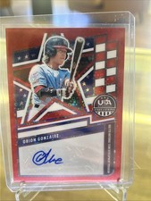 2026 USA Baseball Orion Gonzalez Red Sparkle Auto /25 SSP #NTS-OG