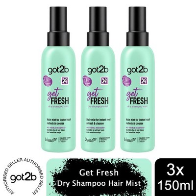 Got2b Trockenshampoo get Fresh Mist 150ml sofortige Frische, 3er Pack