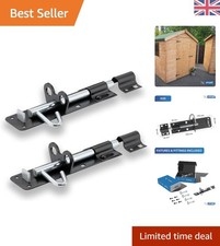 2-Pack 200mm Brenton Sliding Lockable Padbolt for Ultimate Outdoor Security