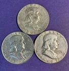 [Lot of 3] Franklin Half Dollar - 90% Silver