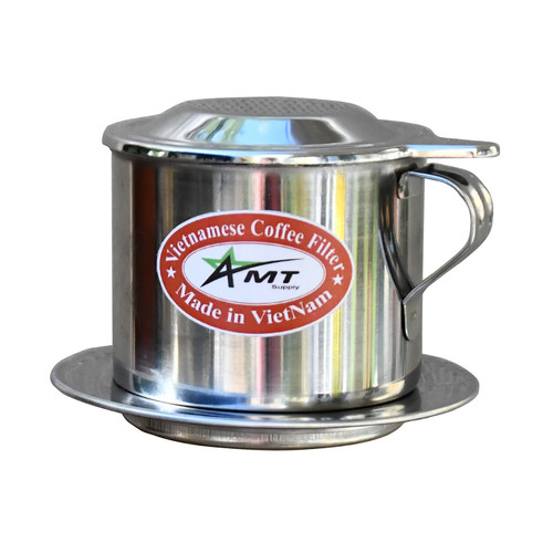 13 OZ Vietnamese Coffee Maker Coffee Filter, 2-3 Servings Phin, Screw Down Co...