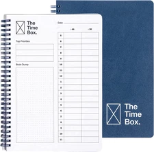 The Time Box Daily Management Notebook - Time Blocking to Do List Planner, Brain