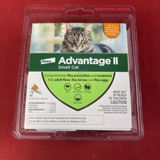 Advantage ll Small Cat 5-9 lbs Flea and Tick Prevention 2 Monthly Doses - New