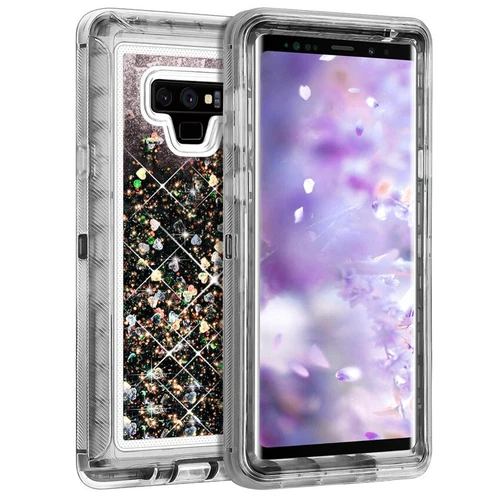 Funda protectora de doble capa con brillo líquido a prueba de golpes Defender para Samsung Note 9 - Imagen 5 de 11