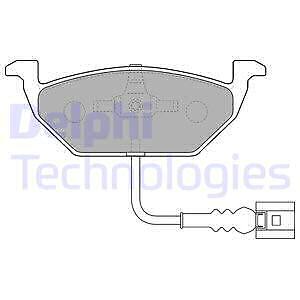LP1514 Delphi Bremsbelagsatz, Scheibenbremse FüR Audi,Seat,Skoda,Skoda (Svw),Vw,-image