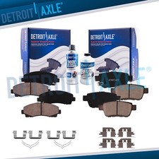 Front and Rear Ceramic Brake Pads w/Hardware ...