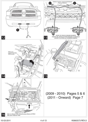 Genuine Mopar 82211694AC Replacement Fog Lamps Lights For 09-12 Dodge Ram 1500 - Picture 9 of 9