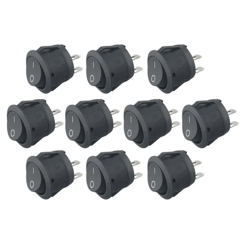 10pcs Rocker Switch 12 Volt Circular Opening / Closing Pin 2 SPST RV RV Campers - Bild 2 von 16