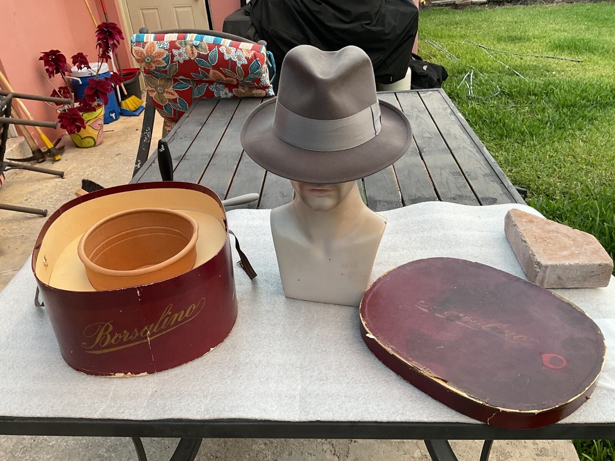 帽子 40s Vintage Borsalino Alex 7 3/8 59cm Borsalino Alessandria Brown Fedora 7 3/8 – Put This On