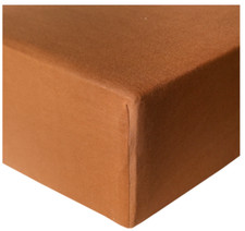 Copper Pearl Fitted Crib Sheet Lightweight  Breathable Premium Knit - Camel