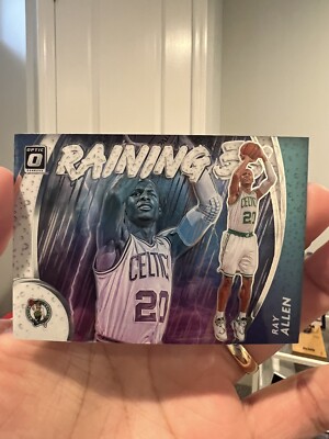 2020-21 Panini Donruss Optic Raining 3s Ray Allen Insert Card #1 HOF Celtics NBA