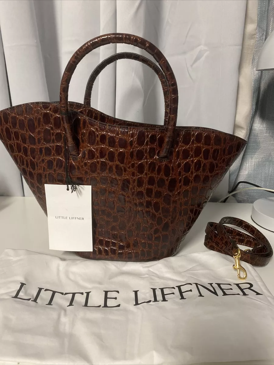 Little Liffner Tulip Genuine Leather Crocodile Embossed NWT