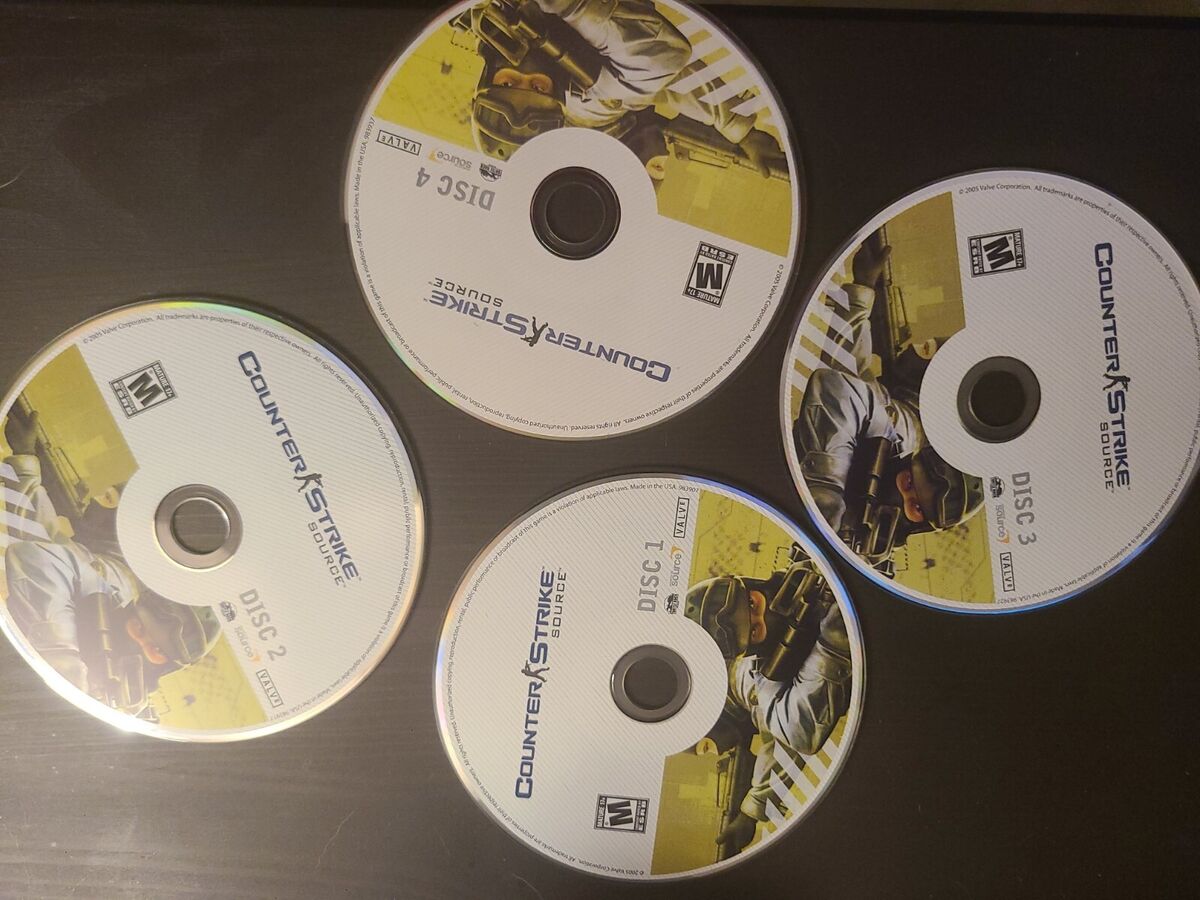 Counter Strike Source PC Game w/ Half Life 2: Deathmatch 4 Discs