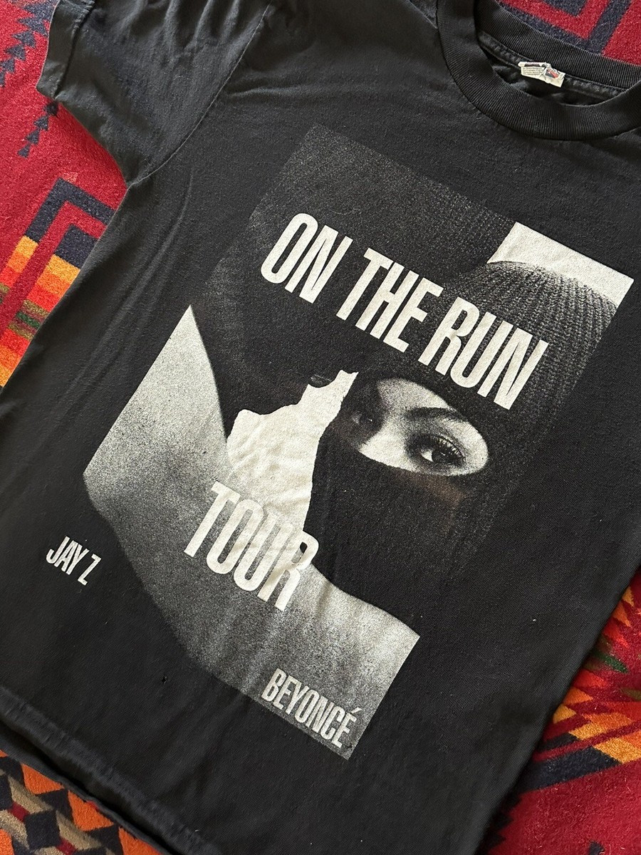 On The Run Tour Jay Z Beyonce Tee Shirt Black 2014 Hip Hop Rap