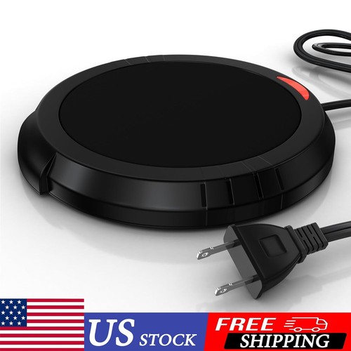 Electric Candle Warmer Plate Mug Coffee Cup Heater Black for Home Office Desk