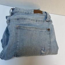 Judy Blue Hi-Rise Control Top Skinny Distressed Jean Light Sz 11/30 Style 88431