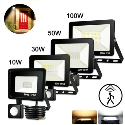LEADGOODS 30W 50W 100W LED Inundador con Detector de Movimiento Foco de Luz de Escape para Exterior Lámpara