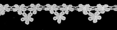 3/4'' Daisy Venice Venise Lace Fringe Trim - 15 Continuous Yards - White