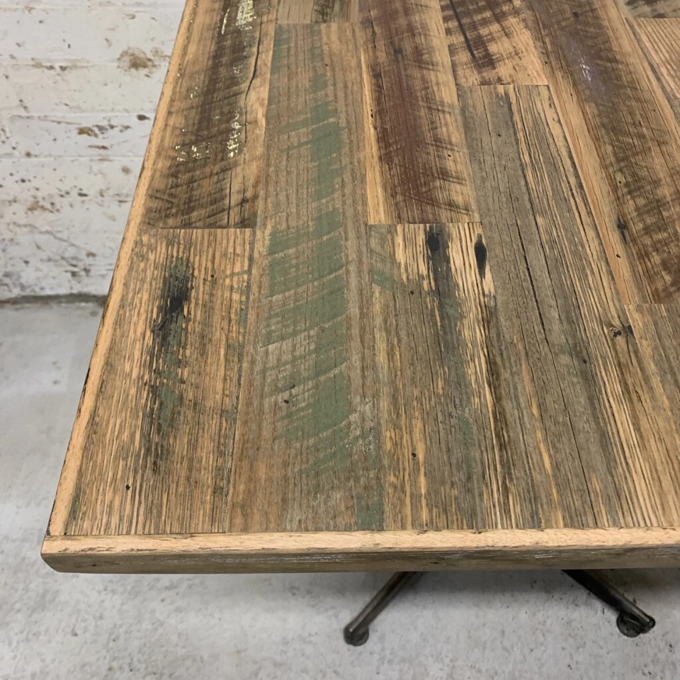 Green & Red Rustic Handmade Cafe Table Tops, Distressed Wood, Handmade - image 2 of 4