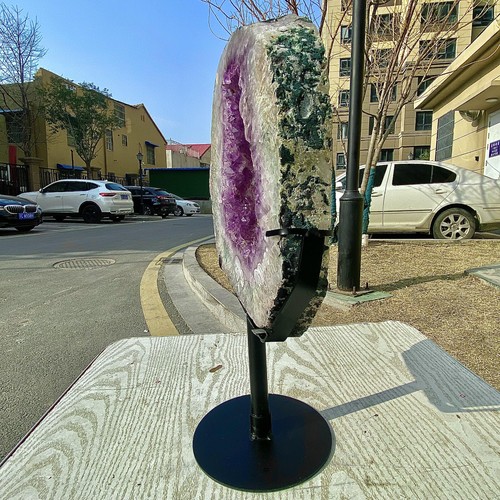 8,81 Pfund Natürliche Amethyst Höhle Höhle Kristall Scheibe Quarz Kristall Mineral Präparat