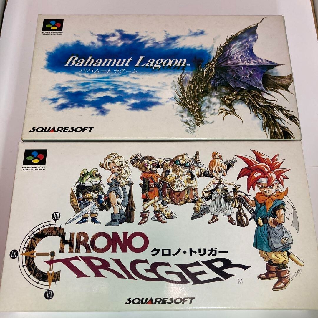 Lot 2 Bahamut Lagoon & Chrono Trigger Super Famicom SFC SNES Japan