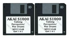 Akai S1000 Set of Two Floppy Disks Talking Percussion War Drums MSV21048