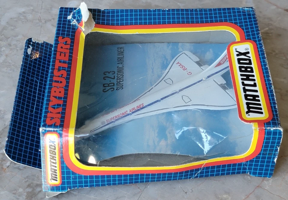 Vintage New 1987 Matchbox Skybusters SB-23 Concorde Supersonic Airliner MIDB - Image 3 of 4