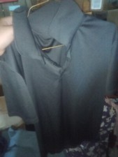unbranded men's polo sports shirt medium one size fits most polyester black