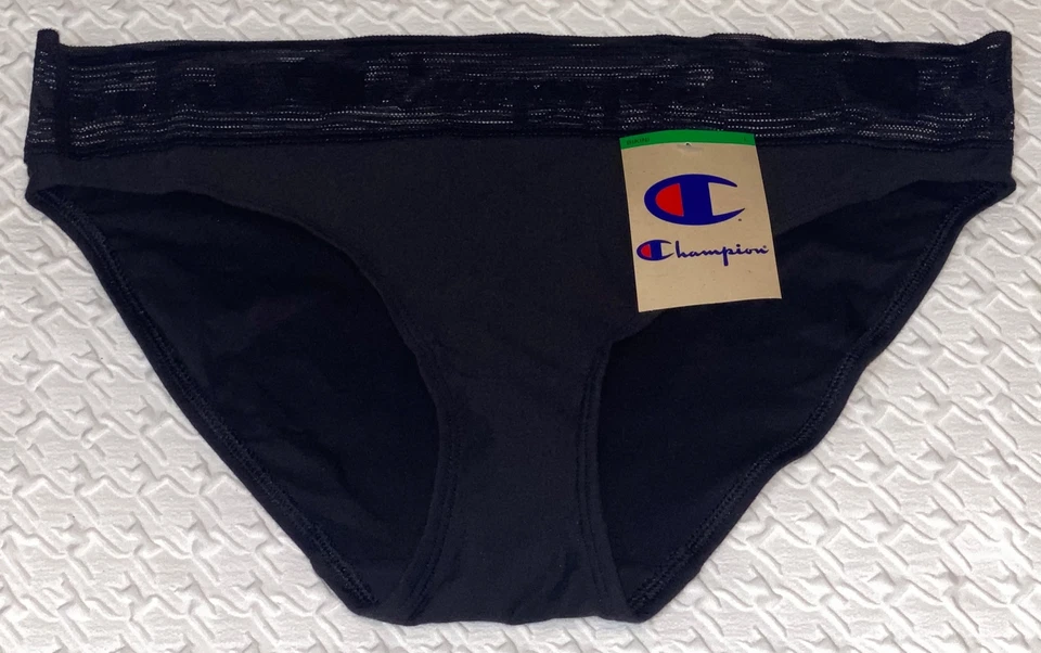 Braguita de bikini negra con logotipo de encaje ancho CHAMPION para mujer S 5 M 6 L 7 CL42TL Foto 3 de 4