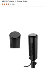 HDX Power Strips 6-Outlet 6 ft. 14-Gauge 125-V Power Cord Outdoor Electrical