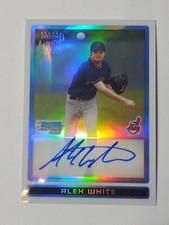 2009 bowman chrome alex white auto autograph rc rookie refractor ref /500