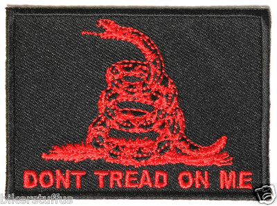 DON'T TREAD ON ME PATCH RED ON BLACK 