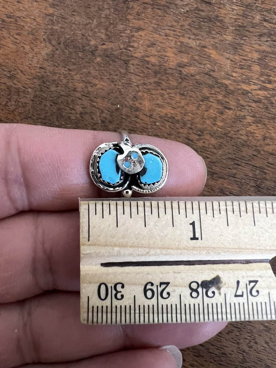 Effie Calavaza Zuni Effie C Turquoise Snake Eyes Ring Size Effie Calavaza Zuni Effie C Turquoise Snake Eyes Ring Size