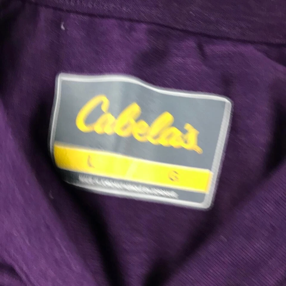 Camisa Cabelas Mujer Grande Púrpura Lana Mangas Largas Ropa Activa Top Ligera Foto 3 de 4