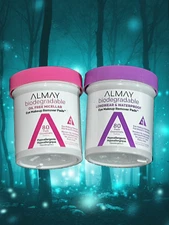 2x Almay Biodegradable Eye Makeup Remover Pads - 160 Wipes Total
