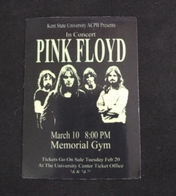 In Concert Pink Floyd Memorial Gym Sticker 2 5/8'' x 1 7/8''