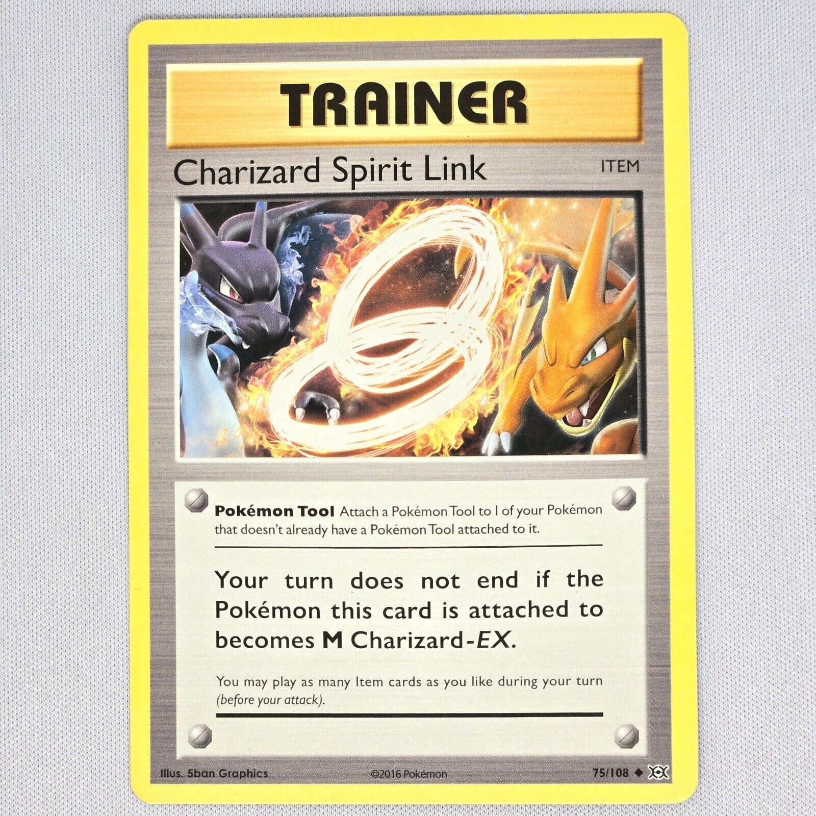Charizard Spirit Link 75/108 Evolutions Regular Uncommon Pokemon Card English LP