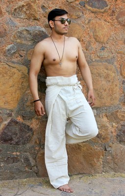 white fisherman pants