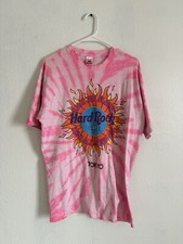 Vintage 90s Hard Rock Cafe Tokyo Japan Hot-pink Tie- Dye Size XL Made in USA
