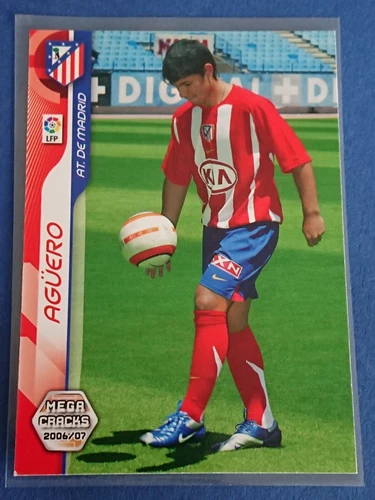 Sergio Aguero Rookie Card RC - Panini Megacracks 2006-07 - Excellent Con