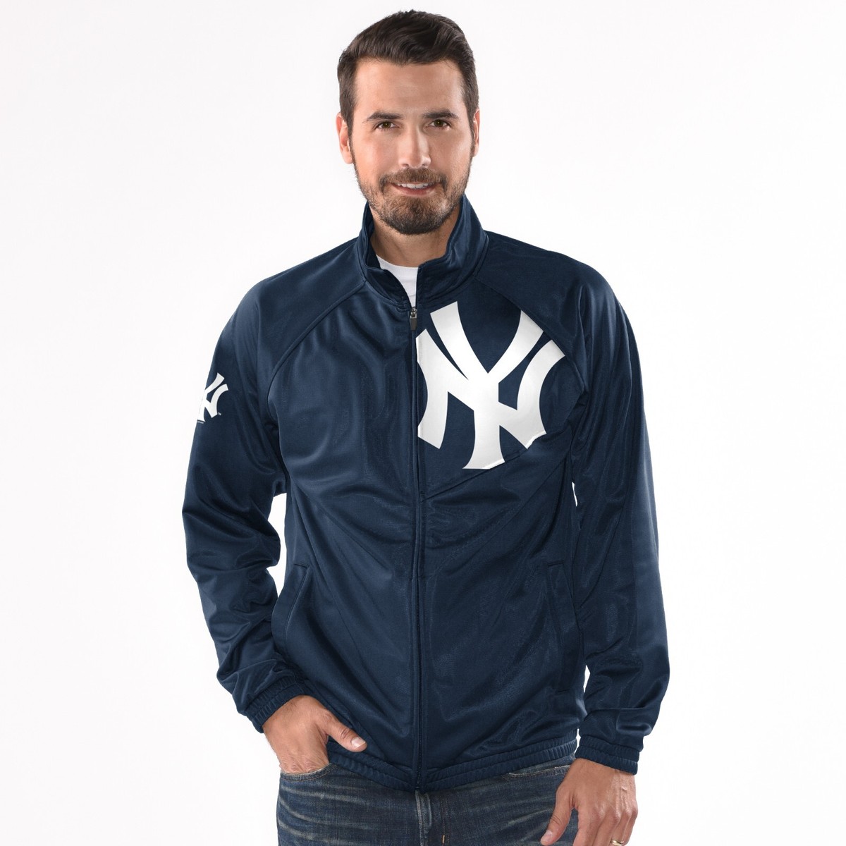 New York Yankees Synergy Track Jacket By G-III - Navy | eBay