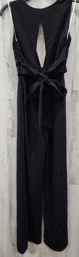 LULUS Make Memories Black Plunge Sleeveless Wide Leg Jumpsuit Size MEDIUM**NWOT* - 第 8/11 張圖片