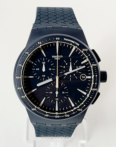 SWATCH, SWISS MADE,MEINE SPUR, MEN'S CHRONOGRAPH WATCH, SUSN407, NEW IN BOX - Picture 4 of 7
